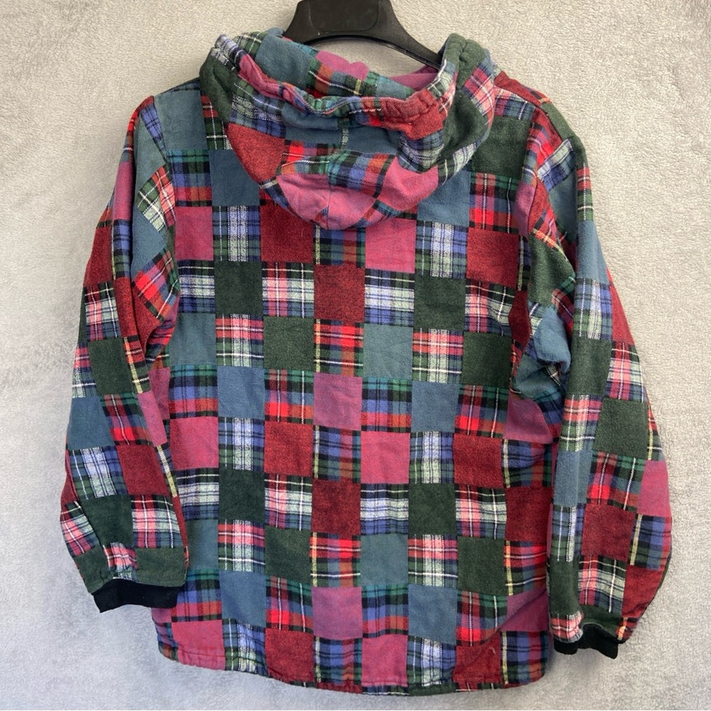 Vintage Vermont Flannel Co Jacket Full Zip Patchwork Granny Square Men’s Small - Picture 10 of 10